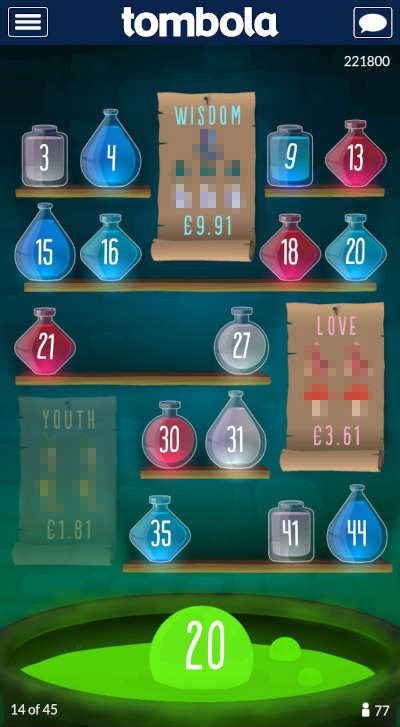 tombola potion|Bingo .